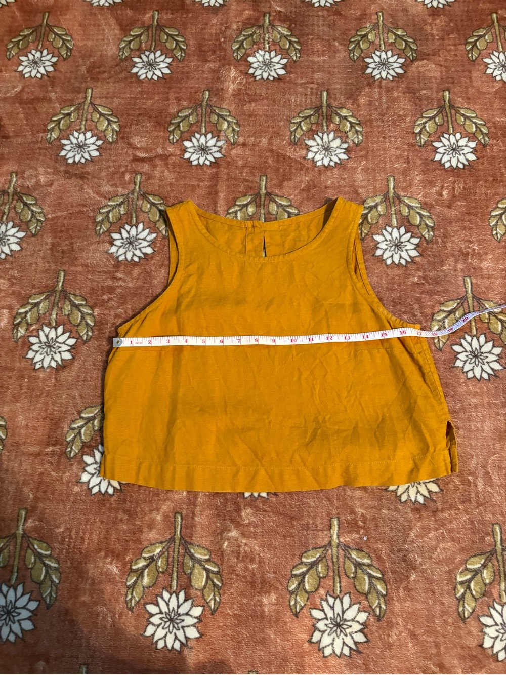 NotPERFECTLINEN Bay top S/M in Saffron - Picture 6 of 7